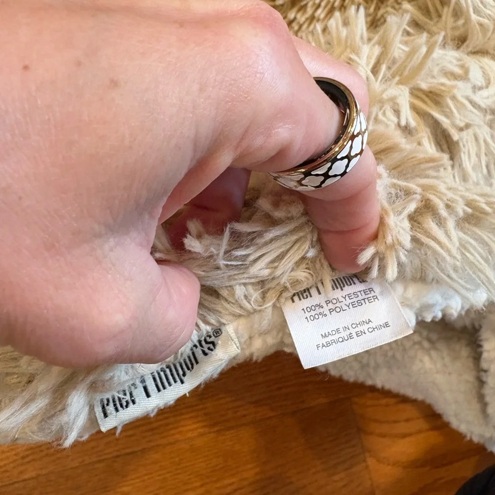 Pier One Fuzzy Tan Blanket